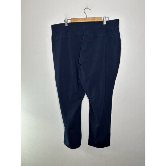 Yogalicious Lux Joggers Women Navy Blue Drawstring Pockets Elastic Waist Size 1X - Picture 7 of 9